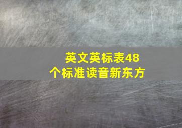 英文英标表48个标准读音新东方