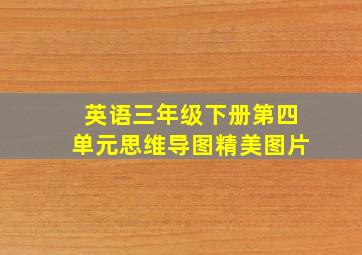 英语三年级下册第四单元思维导图精美图片