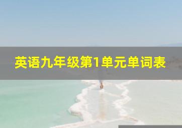 英语九年级第1单元单词表