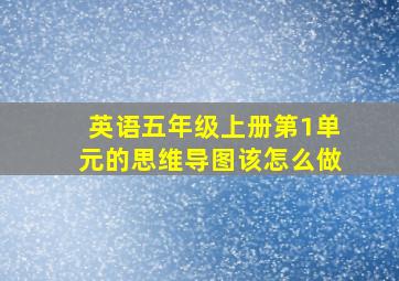 英语五年级上册第1单元的思维导图该怎么做