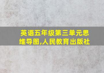 英语五年级第三单元思维导图,人民教育出版社