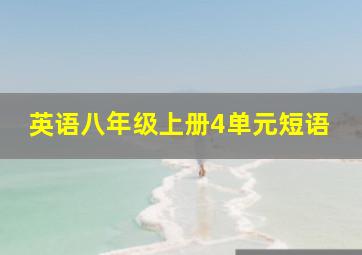 英语八年级上册4单元短语