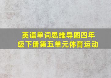 英语单词思维导图四年级下册第五单元体育运动