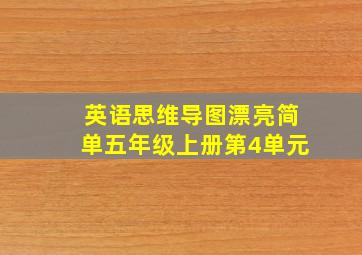 英语思维导图漂亮简单五年级上册第4单元