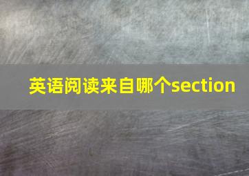 英语阅读来自哪个section