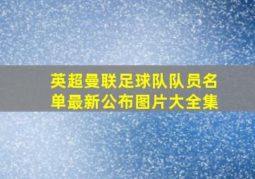 英超曼联足球队队员名单最新公布图片大全集