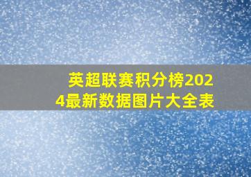 英超联赛积分榜2024最新数据图片大全表