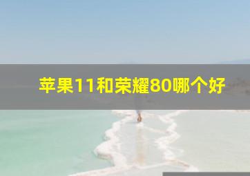 苹果11和荣耀80哪个好