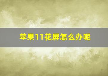 苹果11花屏怎么办呢