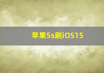 苹果5s刷iOS15