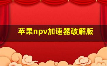 苹果npv加速器破解版