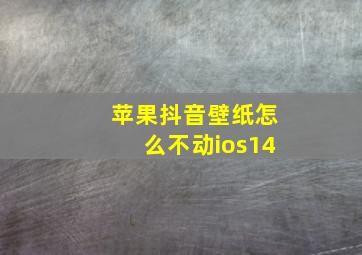 苹果抖音壁纸怎么不动ios14