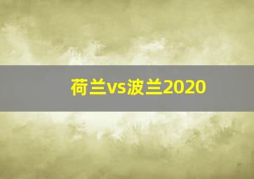 荷兰vs波兰2020