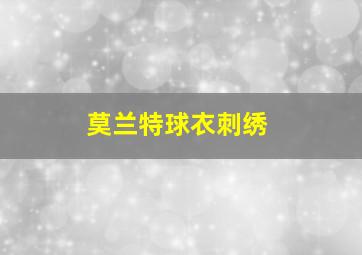 莫兰特球衣刺绣