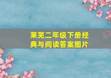 莱芜二年级下册经典与阅读答案图片