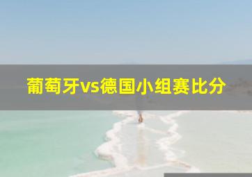 葡萄牙vs德国小组赛比分