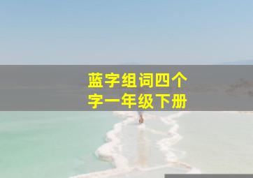 蓝字组词四个字一年级下册