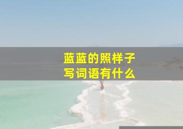 蓝蓝的照样子写词语有什么