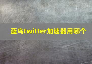 蓝鸟twitter加速器用哪个