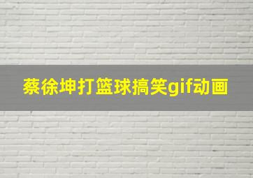 蔡徐坤打篮球搞笑gif动画