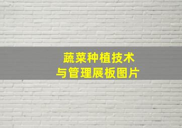 蔬菜种植技术与管理展板图片