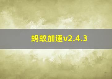 蚂蚁加速v2.4.3