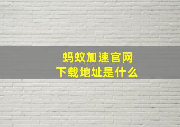 蚂蚁加速官网下载地址是什么