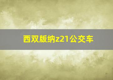 西双版纳z21公交车