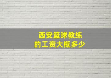 西安篮球教练的工资大概多少