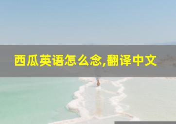 西瓜英语怎么念,翻译中文