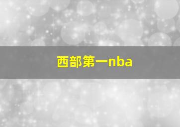 西部第一nba