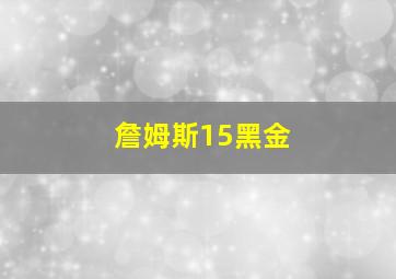 詹姆斯15黑金