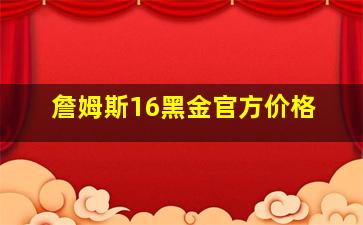 詹姆斯16黑金官方价格