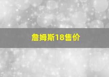 詹姆斯18售价