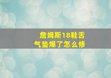 詹姆斯18鞋舌气垫爆了怎么修