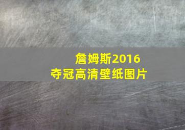 詹姆斯2016夺冠高清壁纸图片