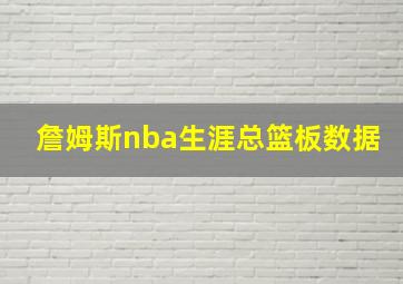 詹姆斯nba生涯总篮板数据