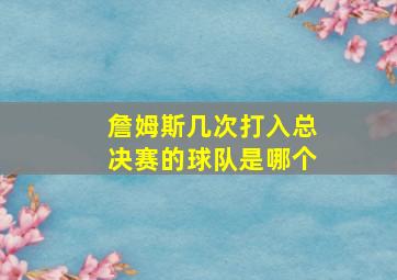 詹姆斯几次打入总决赛的球队是哪个