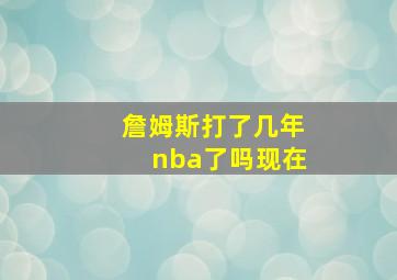 詹姆斯打了几年nba了吗现在