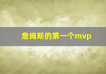 詹姆斯的第一个mvp