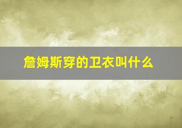 詹姆斯穿的卫衣叫什么