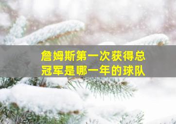 詹姆斯第一次获得总冠军是哪一年的球队