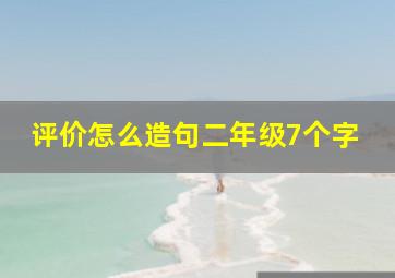 评价怎么造句二年级7个字