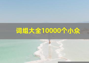 词组大全10000个小众