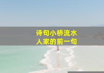 诗句小桥流水人家的前一句