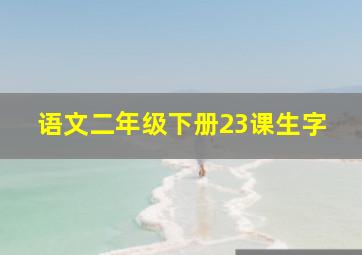 语文二年级下册23课生字