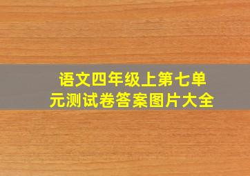 语文四年级上第七单元测试卷答案图片大全