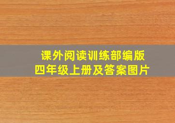 课外阅读训练部编版四年级上册及答案图片