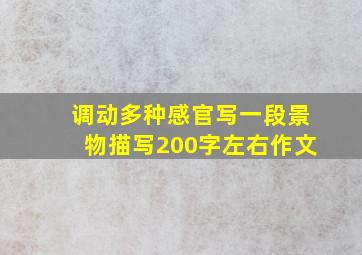 调动多种感官写一段景物描写200字左右作文