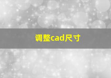 调整cad尺寸